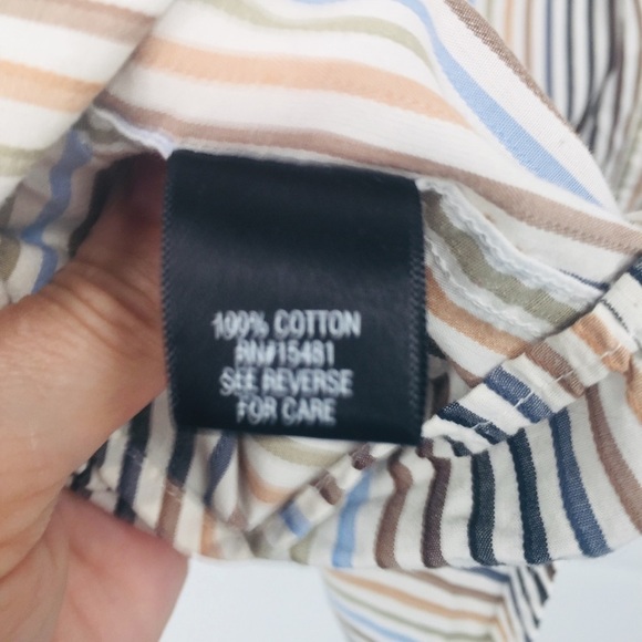 Apt 9 women’s button up striped top size M - Picture 6 of 7